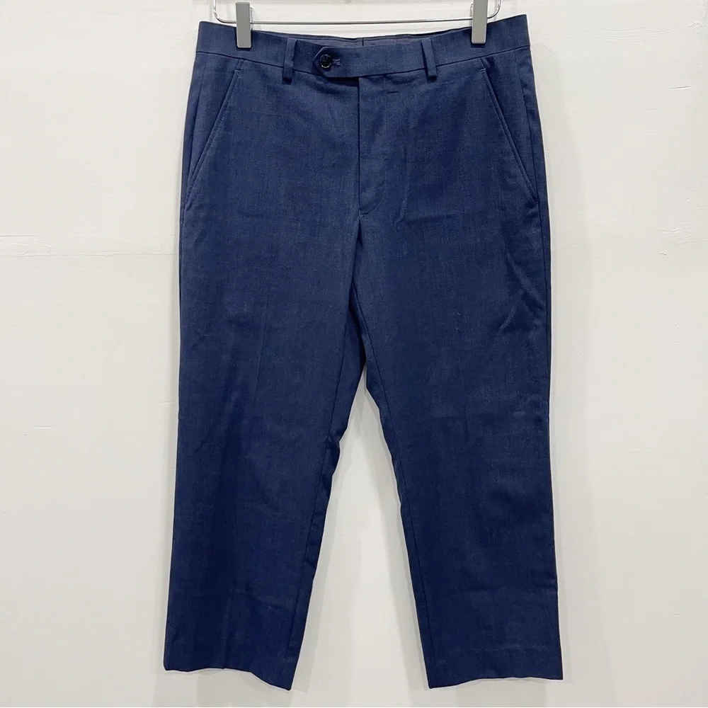 Alfani Slim Fit Navy Blue Trouser Pants Size 30W 30L